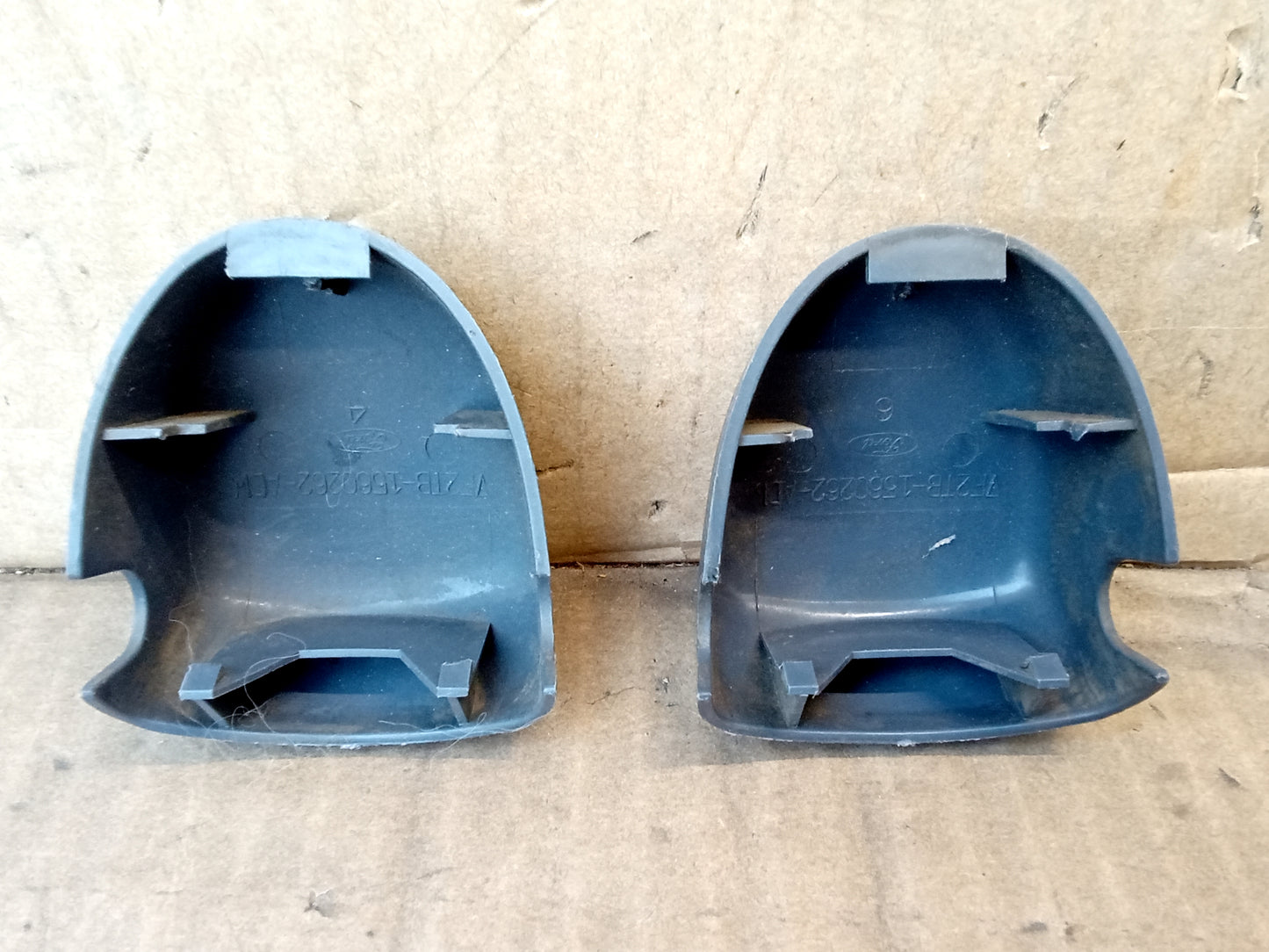 92-96 Dark Gray/Granite Seat Belt Loop Bolt Cover Cap Pair (Used) Ford F150 F250 F350 Bronco
