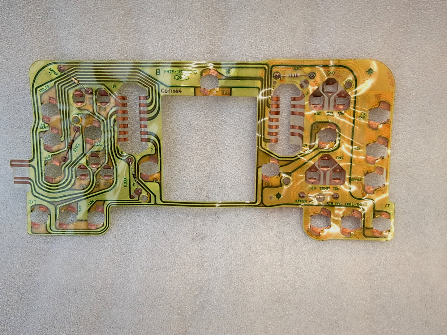 94 Gauge Cluster Circuit Board WITHOUT Tach (Used) F150 F250 F350 Bronco