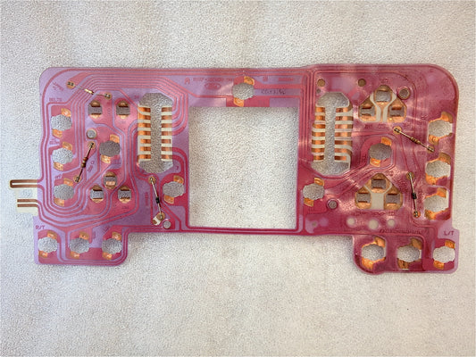 Ford gauge cluster circuit board, copper connectors intact, compatible with 1996-1997 F150, F250, F350, Bronco, no tachometer.