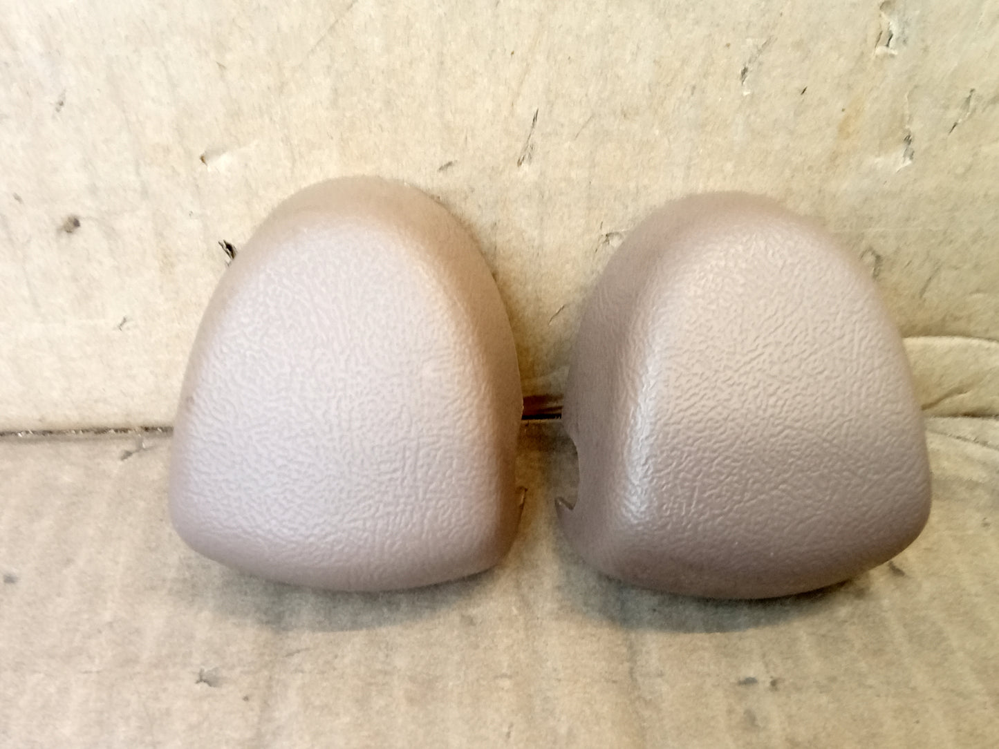 92-96 Tan/Mocha Seat Belt Loop Bolt Cover Cap Pair (Used) Ford F150 F250 F350 Bronco