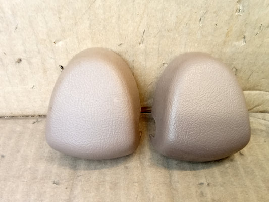 92-96 Tan/Mocha Seat Belt Loop Bolt Cover Cap Pair (Used) Ford F150 F250 F350 Bronco