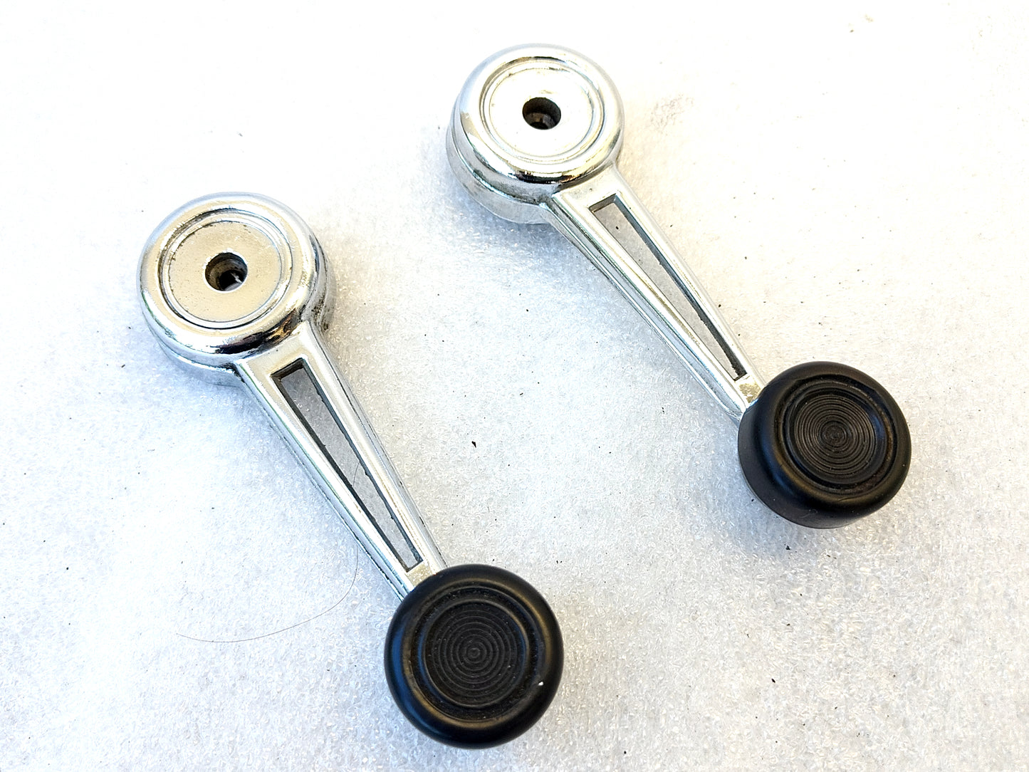 73-77 OEM Chrome Window Crank Handle with Black Knob (Used) Ford F100 F150 F250 F350