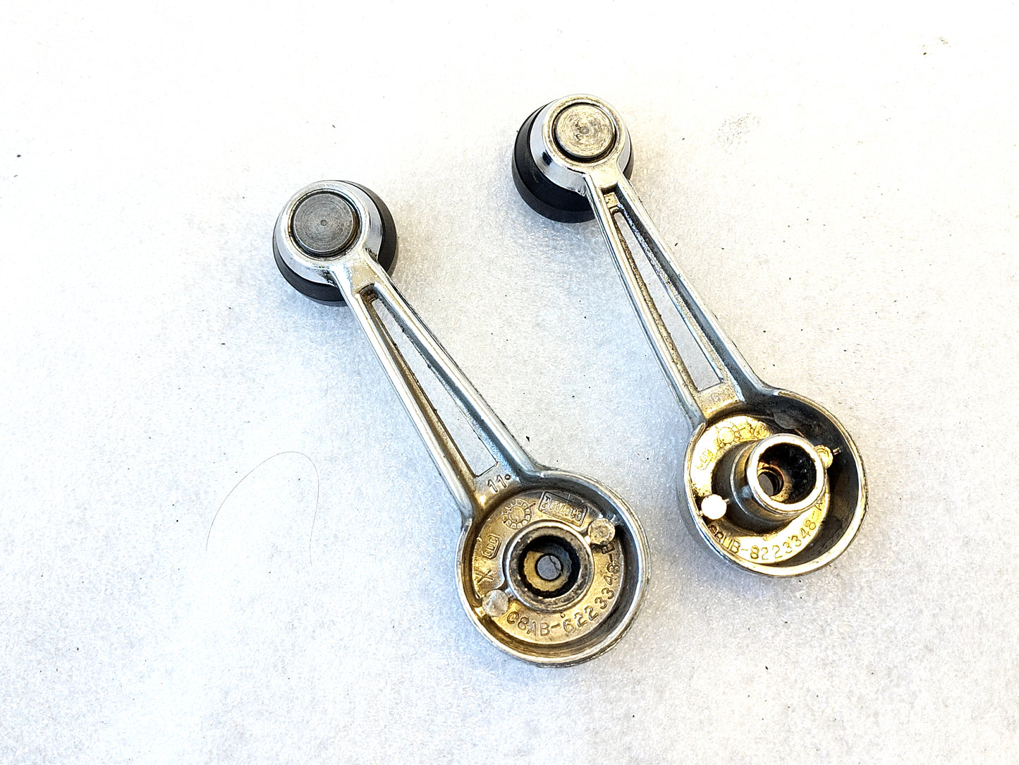 73-77 OEM Chrome Window Crank Handle with Black Knob (Used) Ford F100 F150 F250 F350