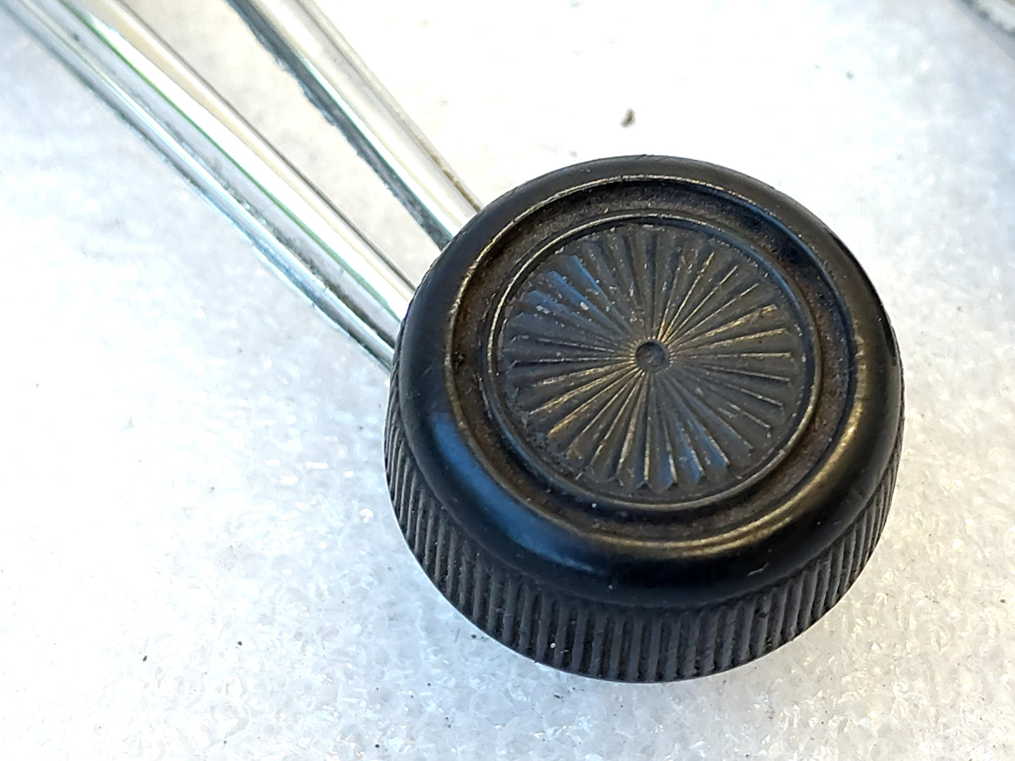 78-79 OEM Chrome Window Crank Handle with Black Knob (Used) Ford F100 F150 F250 F350