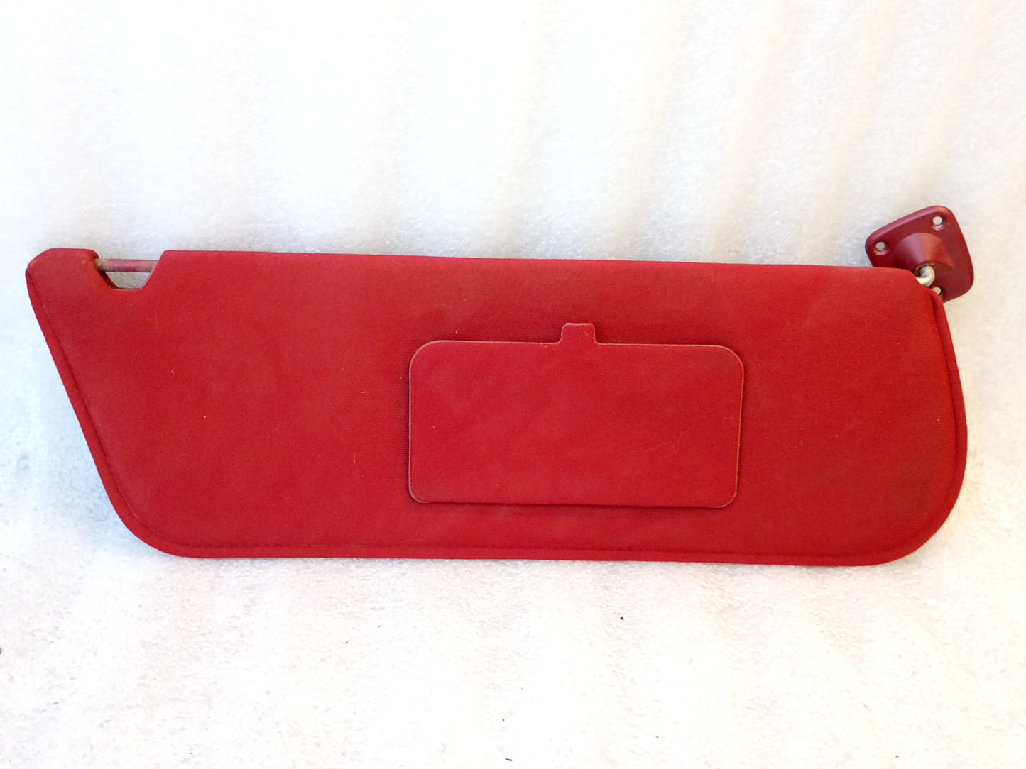 87-91 Red Cloth Sun Visors Pair (Used) F150 F250 F350 Bronco OEM