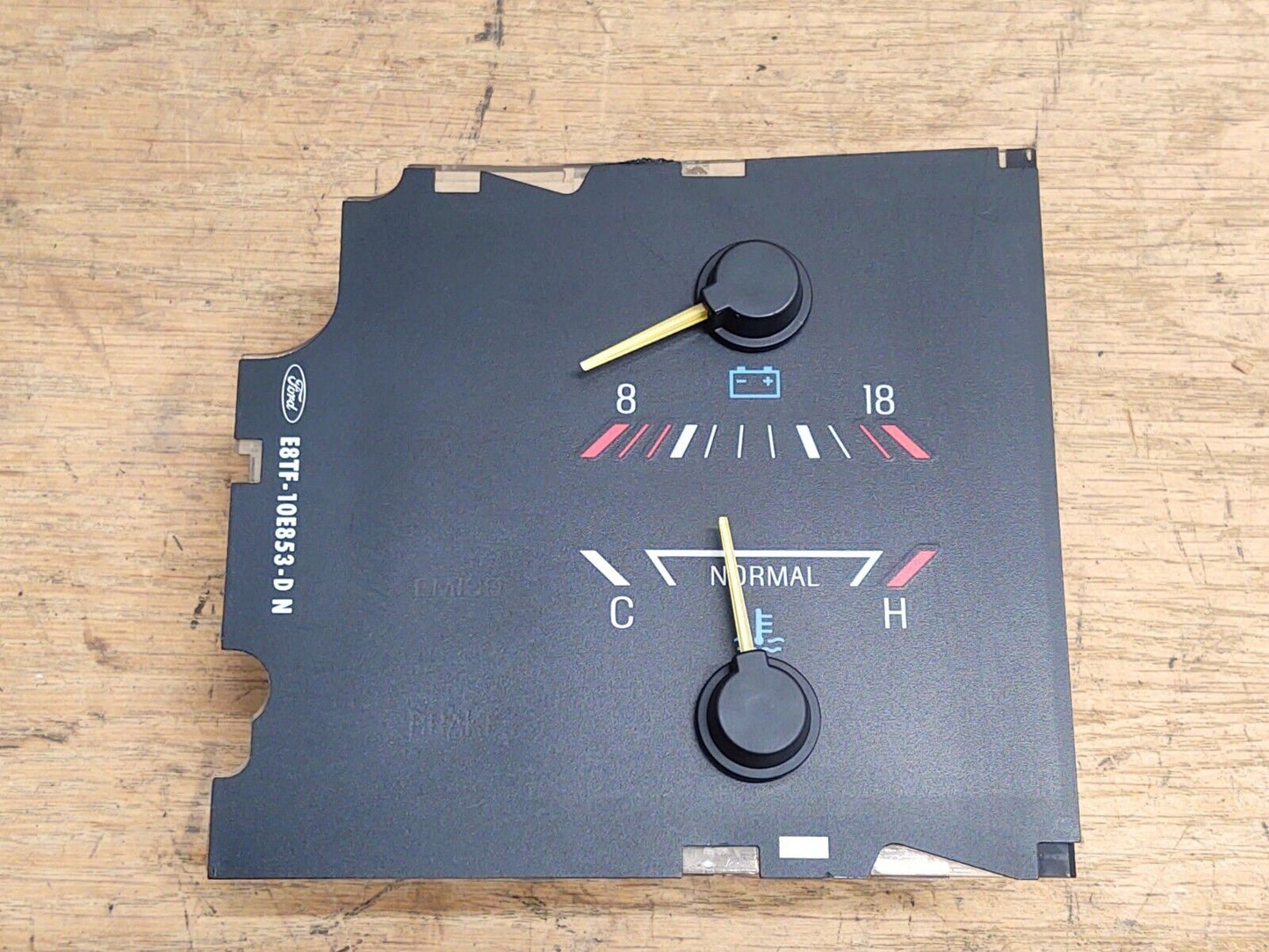 87-91 Volt/Battery & Temp Gauge Without Tach (Used) Ford F150 F250 F350 Bronco OEM
