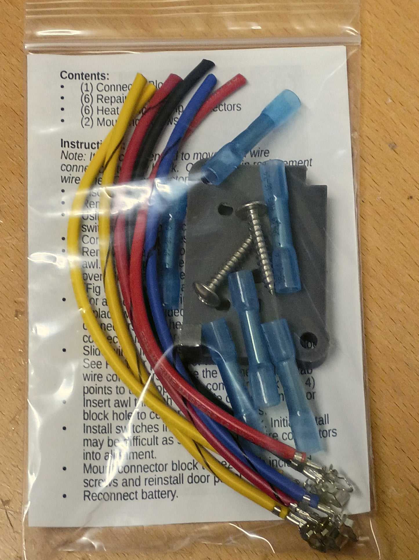 80-86 Left Power Window Switch Connector w/ Wire Pigtail