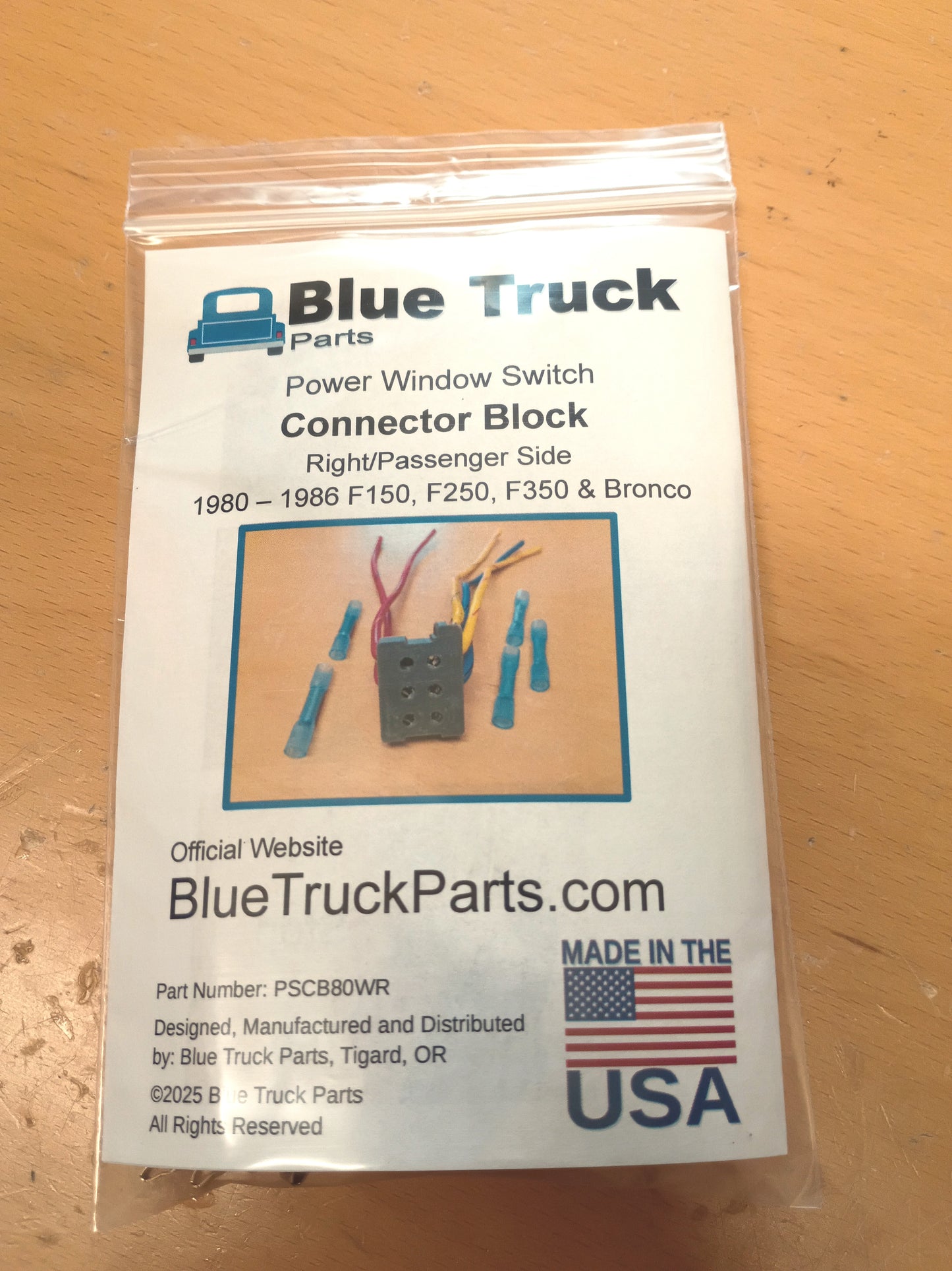 80-86 Right Power Window Switch Connector w/ Wire Pigtail