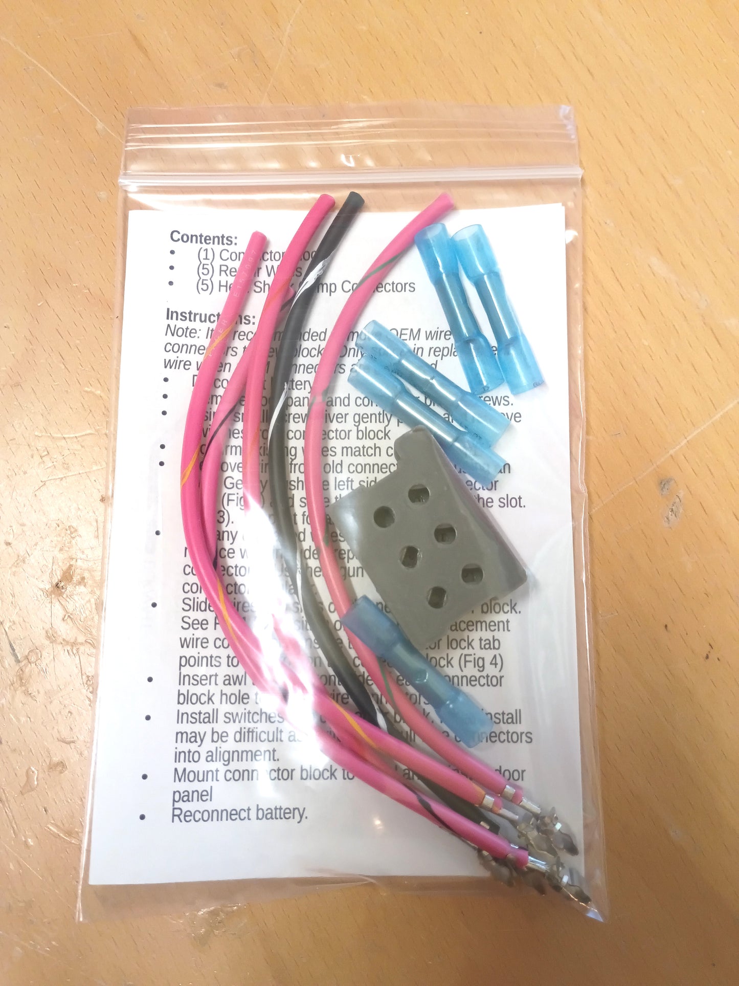 80-86 Right Power Lock Switch Connector w/ Wire Pigtail