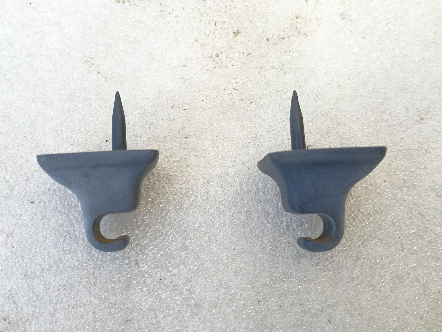 87-91 Dark Blue Vinyl Sun Visors Pair (Used) F150 F250 F350 Bronco OEM