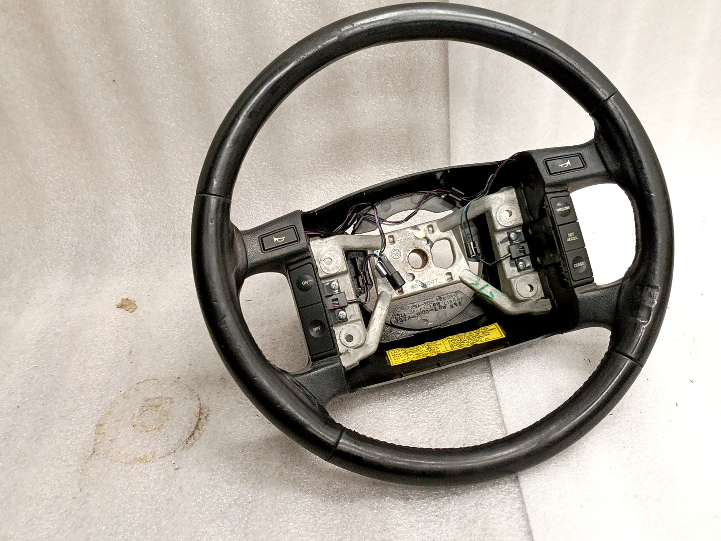 94-96 Leather Steering Wheel with Cruise Control Buttons (Used) F150 Bronco OEM