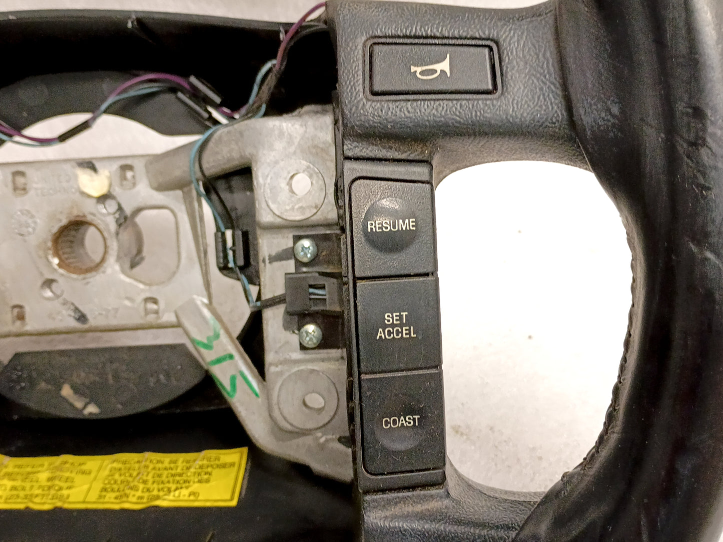 94-96 Leather Steering Wheel with Cruise Control Buttons (Used) F150 Bronco OEM