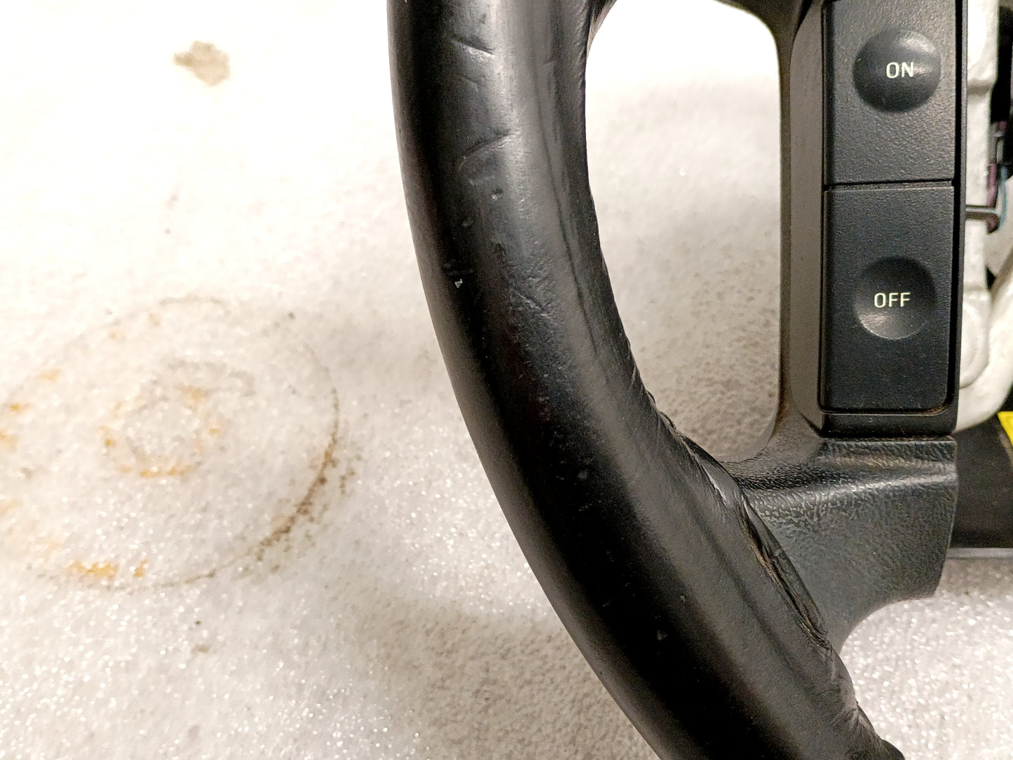 94-96 Leather Steering Wheel with Cruise Control Buttons (Used) F150 Bronco OEM