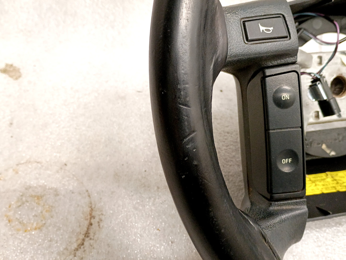 94-96 Leather Steering Wheel with Cruise Control Buttons (Used) F150 Bronco OEM