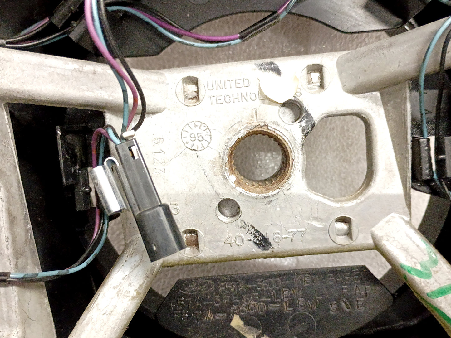 94-96 Leather Steering Wheel with Cruise Control Buttons (Used) F150 Bronco OEM
