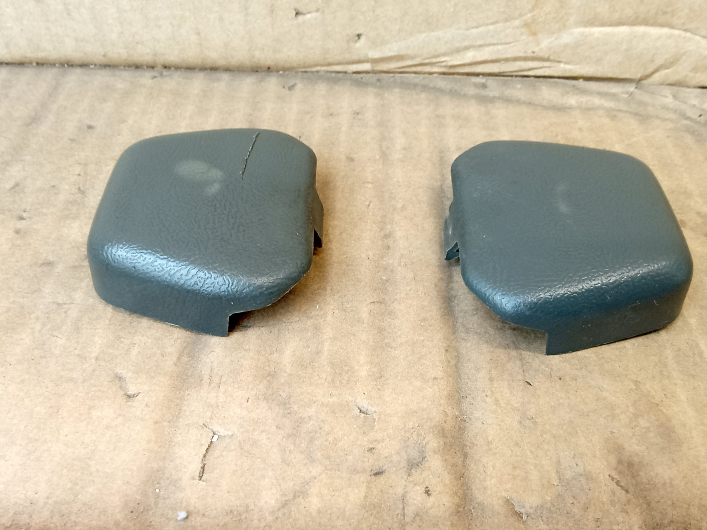 80-97 Dark Gray Seat Belt Loop Bolt Cover Cap Pair (Used) Ford F150 F250 F350 Bronco