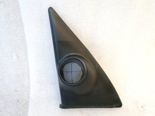 Toyota Tacoma 1995-2004 left mirror bolt trim speaker cover, black, part 67492-35010, mounts inside front door.