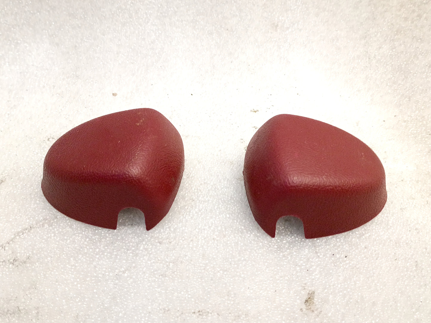 92-96 Red Seat Belt Loop Bolt Cover Cap Pair (Used) F150 F250 F350 Bronco