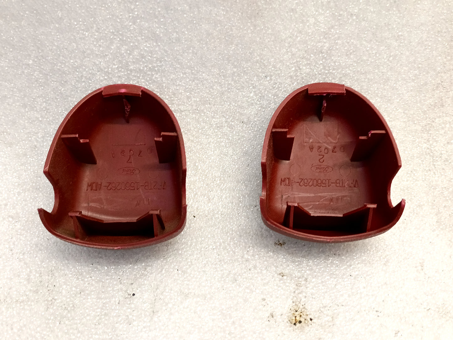 92-96 Red Seat Belt Loop Bolt Cover Cap Pair (Used) F150 F250 F350 Bronco