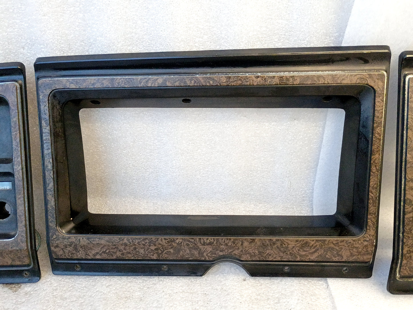 78-79 Wood Grain Cluster & Radio Bezel Set (Used) Ford Econoline Van OEM