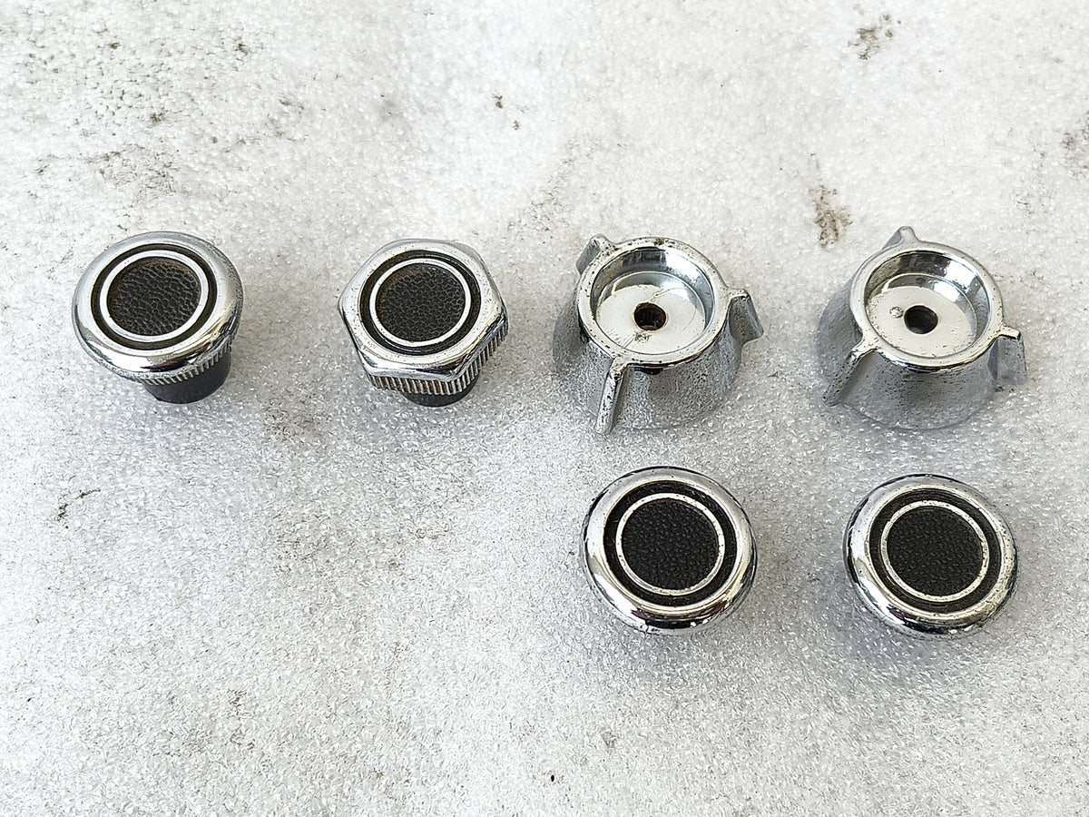 73-79 Chrome & Black Knob Set (Used) F150 F250 F350