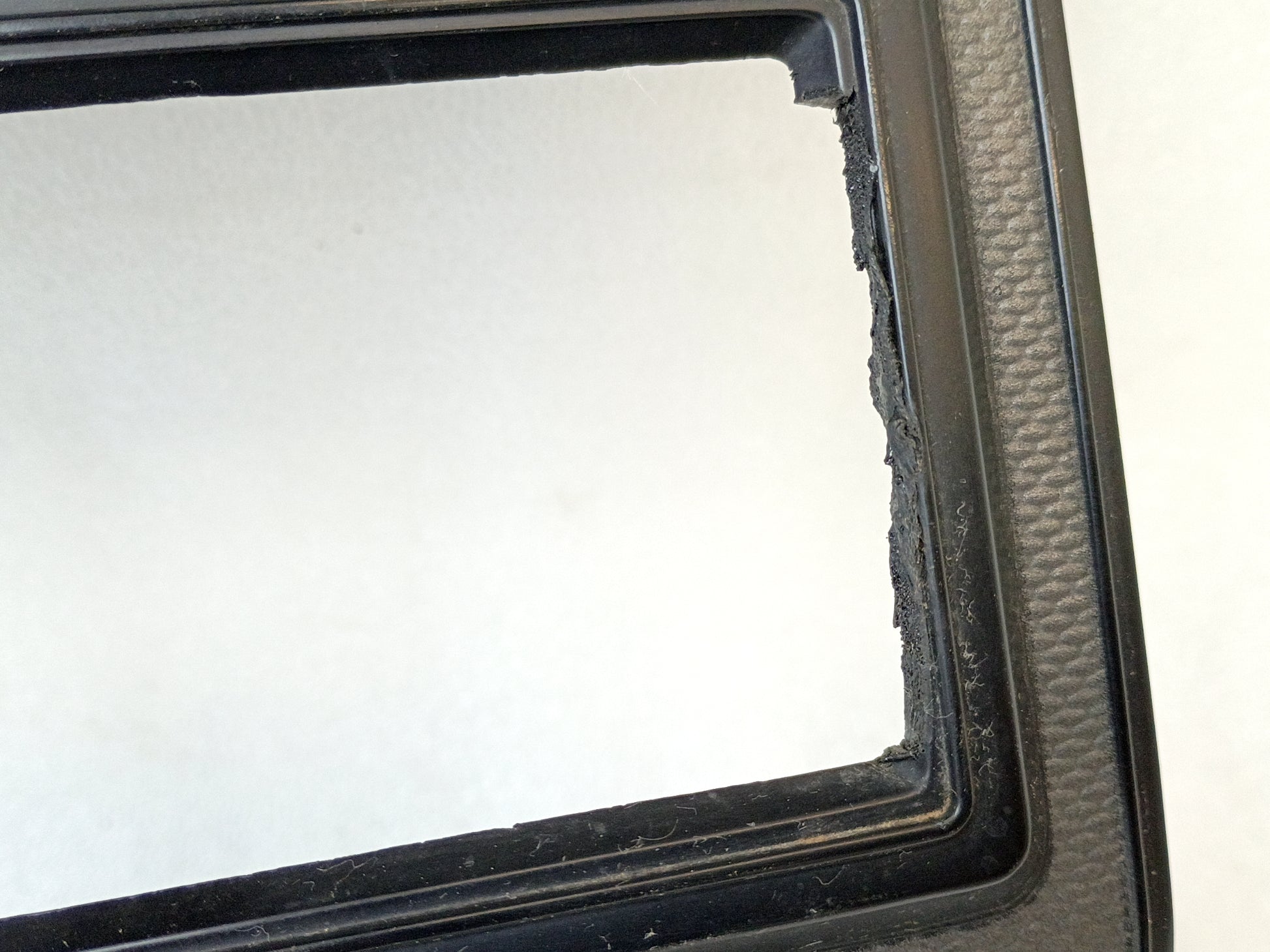Silver radio and heater bezel for Ford trucks, with a single DIN radio hole, compatible with 1980-1986 models.