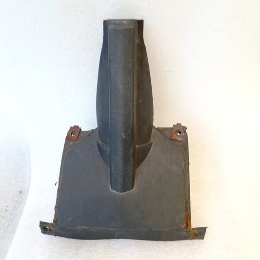 Black plastic lower dash column trim for Dodge D100/D150, 1975-1980, showing no cracks or missing pieces.