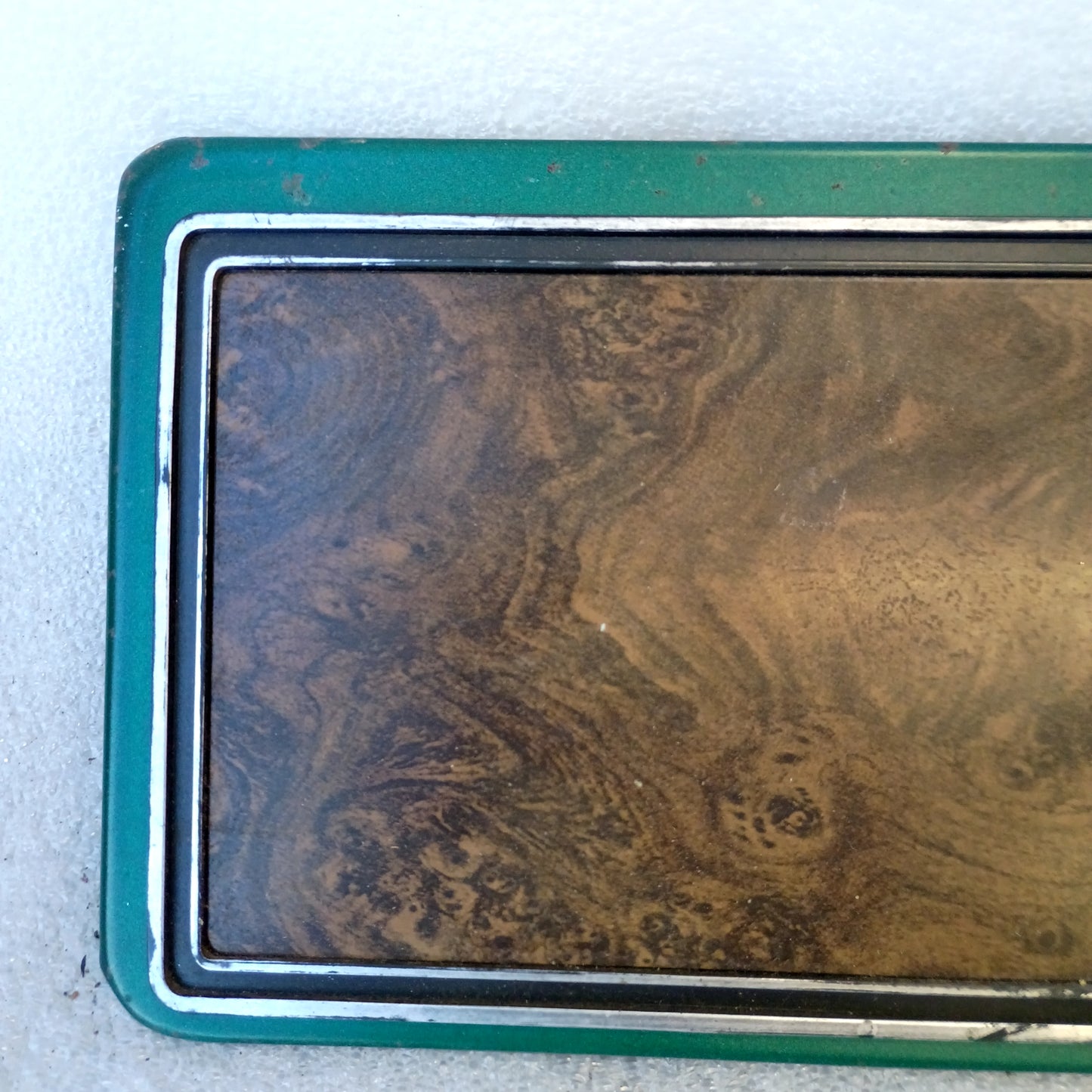 73-79 Green/Woodgrain Glove Box Door w/ Ranger Lariat Emblem (Used) Ford F100 F150 F250