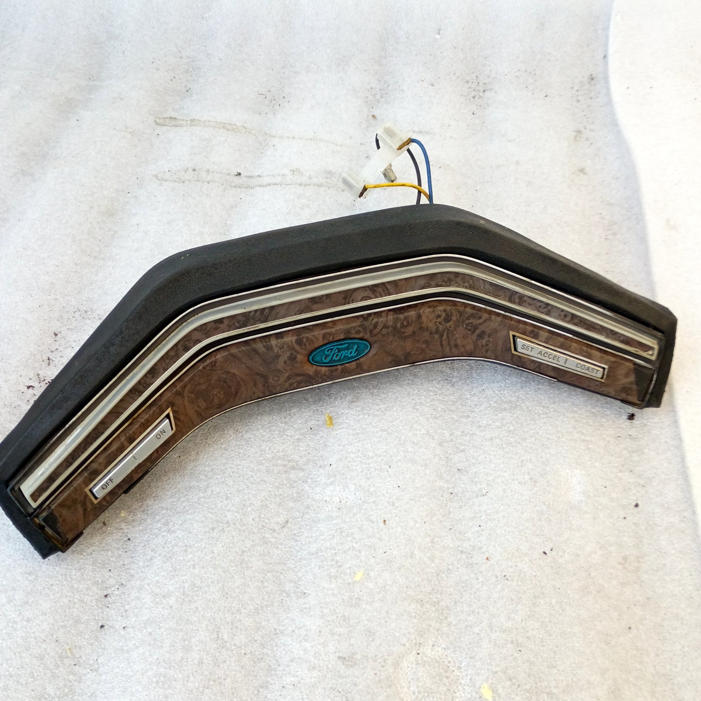 78-79 Walnut Wood Grain Steering Wheel Horn Button Cruise (Used) F150 F250 F350 Bronco