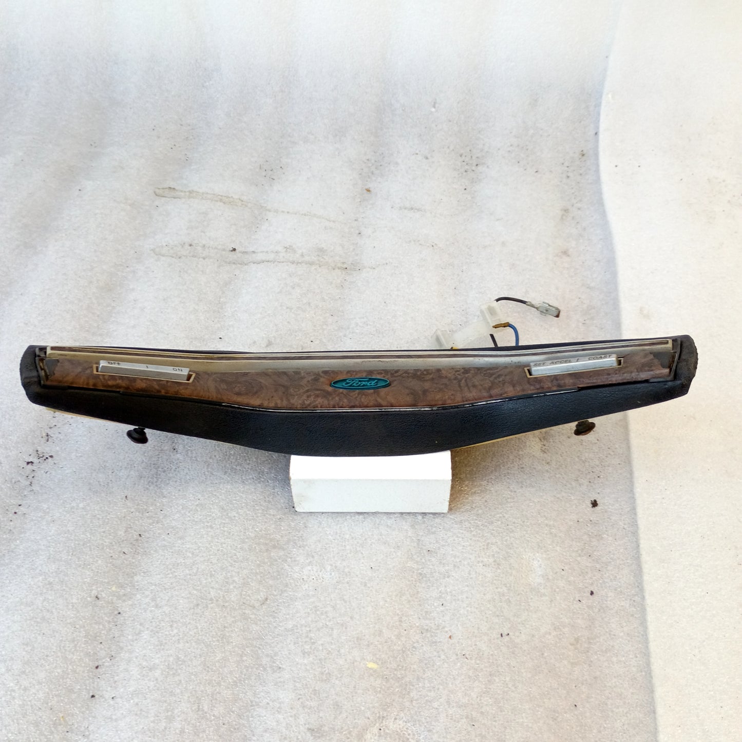 78-79 Walnut Wood Grain Steering Wheel Horn Button Cruise (Used) F150 F250 F350 Bronco