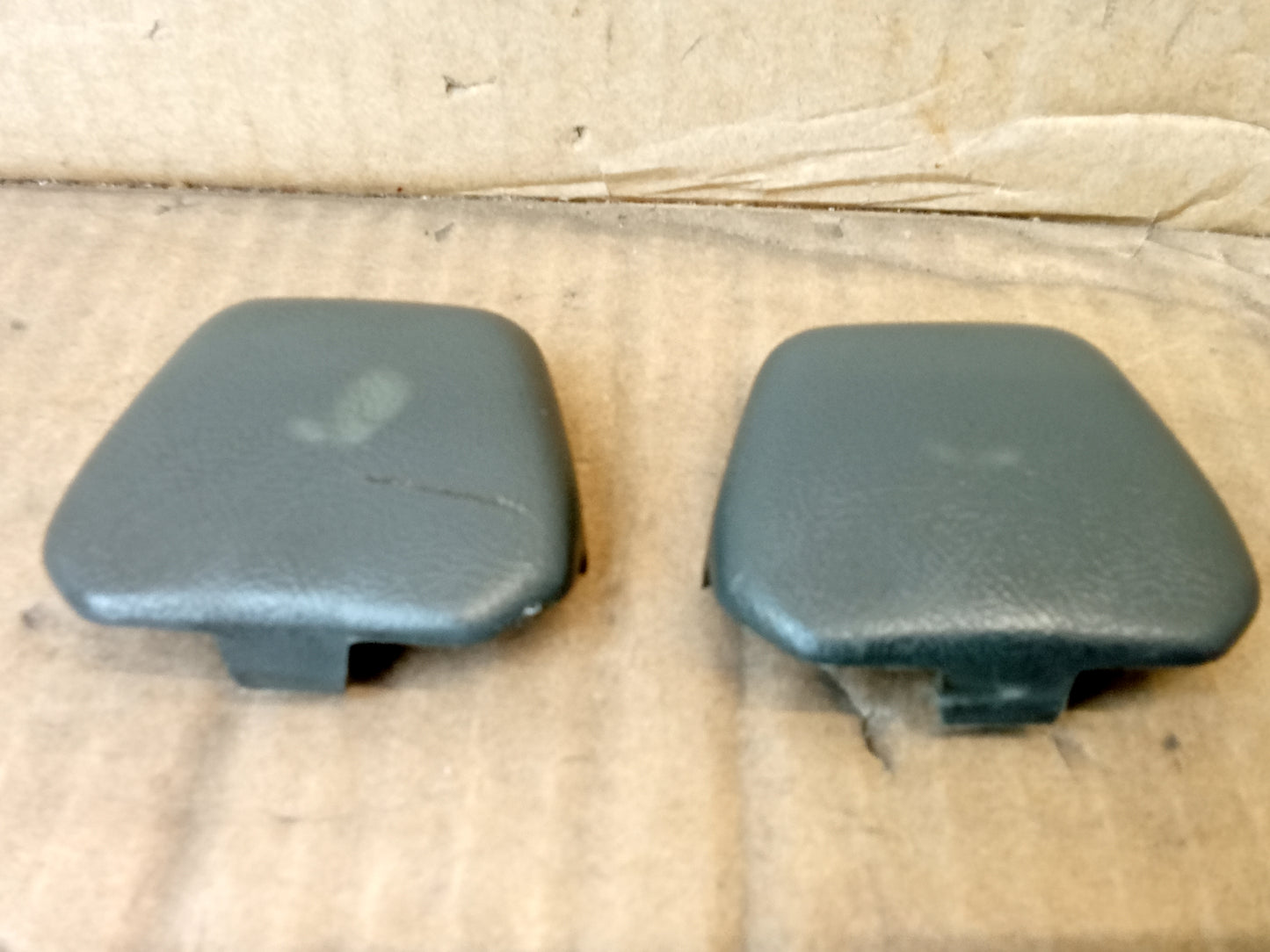 80-97 Dark Gray Seat Belt Loop Bolt Cover Cap Pair (Used) Ford F150 F250 F350 Bronco