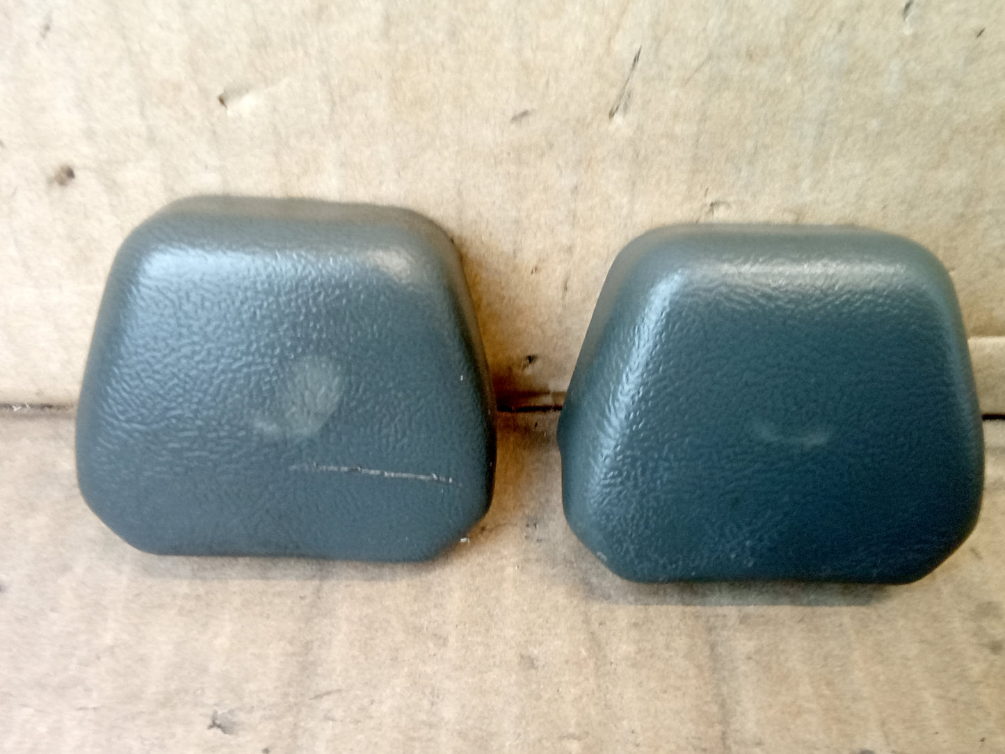 80-97 Dark Gray Seat Belt Loop Bolt Cover Cap Pair (Used) Ford F150 F250 F350 Bronco
