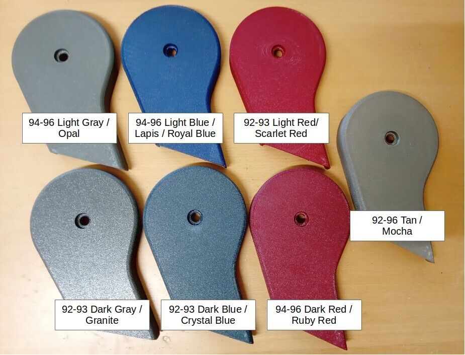 92-97 Dark/Crystal Blue Split Seat Hinge Covers