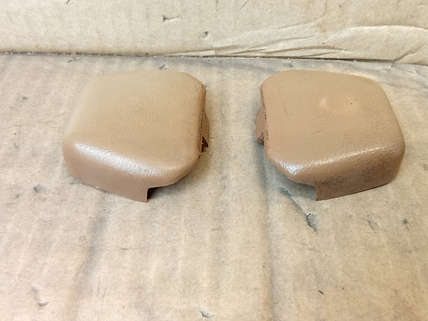 80-97 Tan/Beige Seat Belt Loop Bolt Cover Cap Pair (Used) Ford F150 F250 F350 Bronco