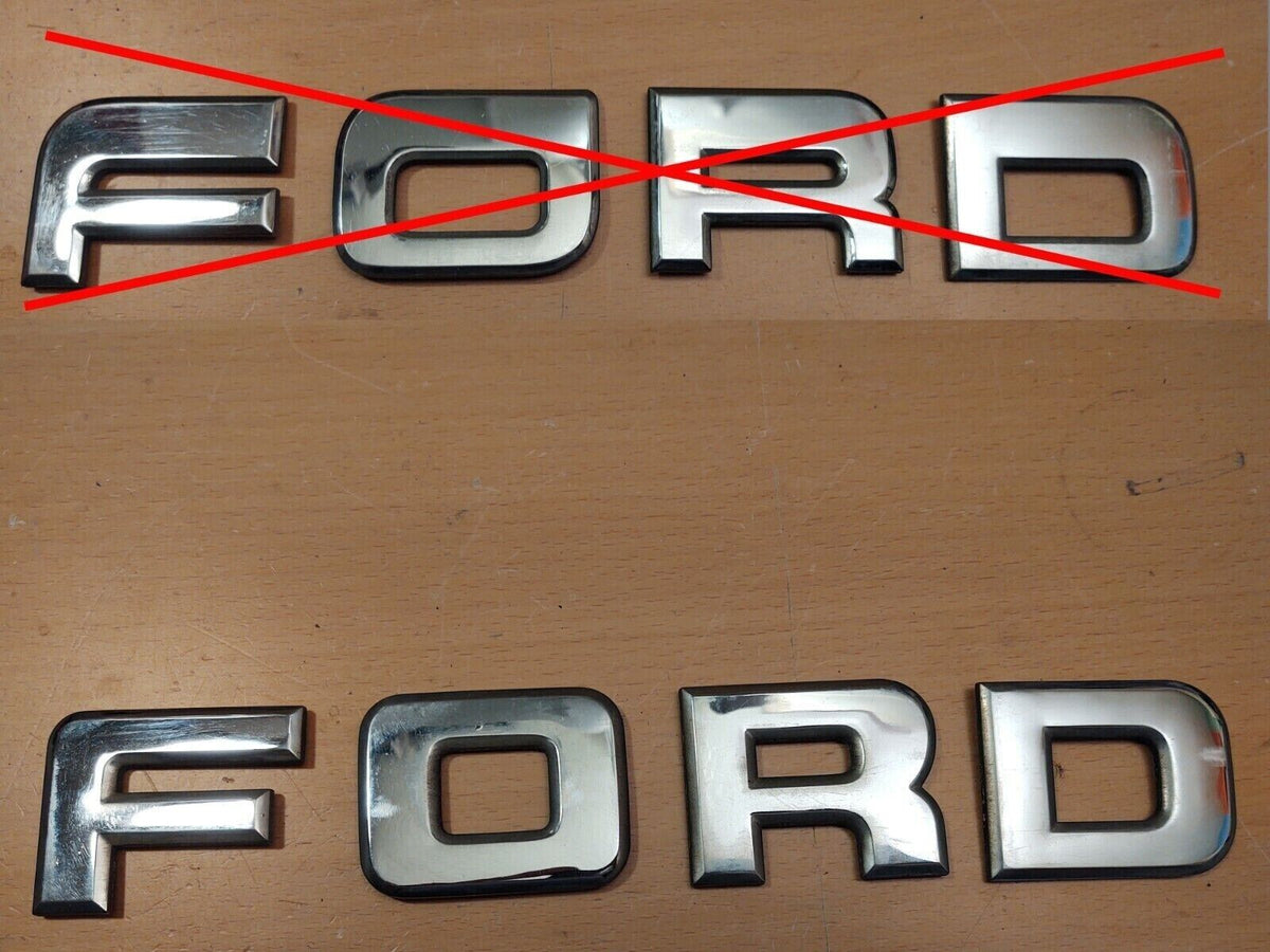 87-96 Tailgate Trim Panel Letter Set for Black Reflector (Used) Ford F150 F250 F350 XLT