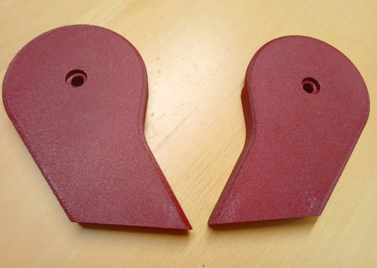 92-97 Dark/Ruby Red Split Seat Hinge Covers