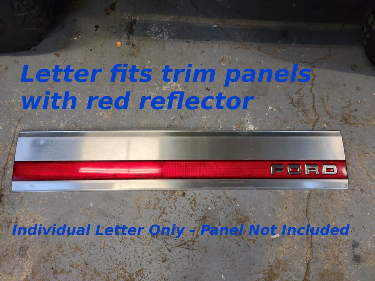 87-96 Tailgate Trim Panel Letter Set for Red Reflector (Used) Ford F150 F250 F350 XLT