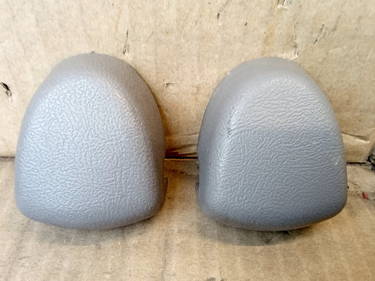 92-96 Light Gray/Opal Seat Belt Loop Bolt Cover Cap Pair (Used) Ford F150 F250 F350 Bronco
