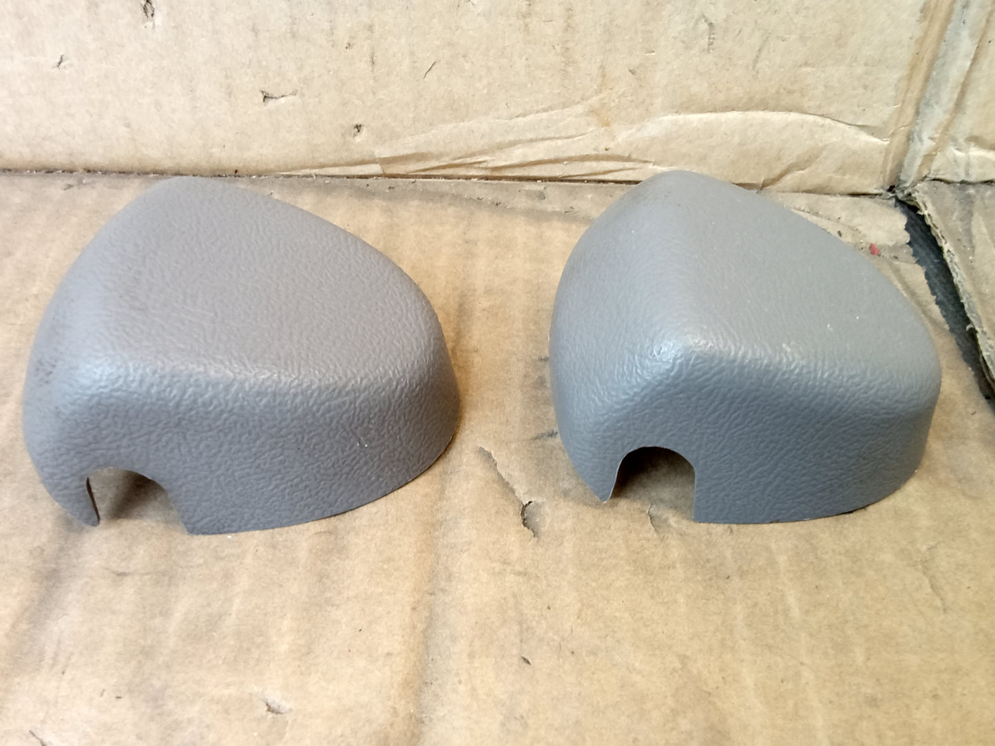 92-96 Light Gray/Opal Seat Belt Loop Bolt Cover Cap Pair (Used) Ford F150 F250 F350 Bronco