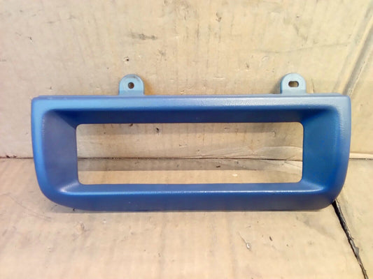 Dark/Crystal Blue heater bezel for 1992-1996 Ford F150, F250, F350, Bronco; mounts around heater controls.
