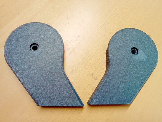 92-97 Crystal/Lapis Blue Split Seat Hinge Covers