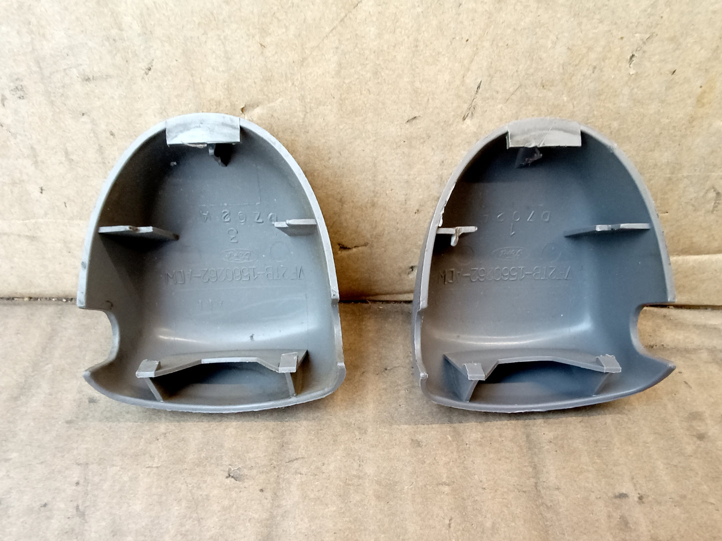 92-96 Light Gray/Opal Seat Belt Loop Bolt Cover Cap Pair (Used) Ford F150 F250 F350 Bronco