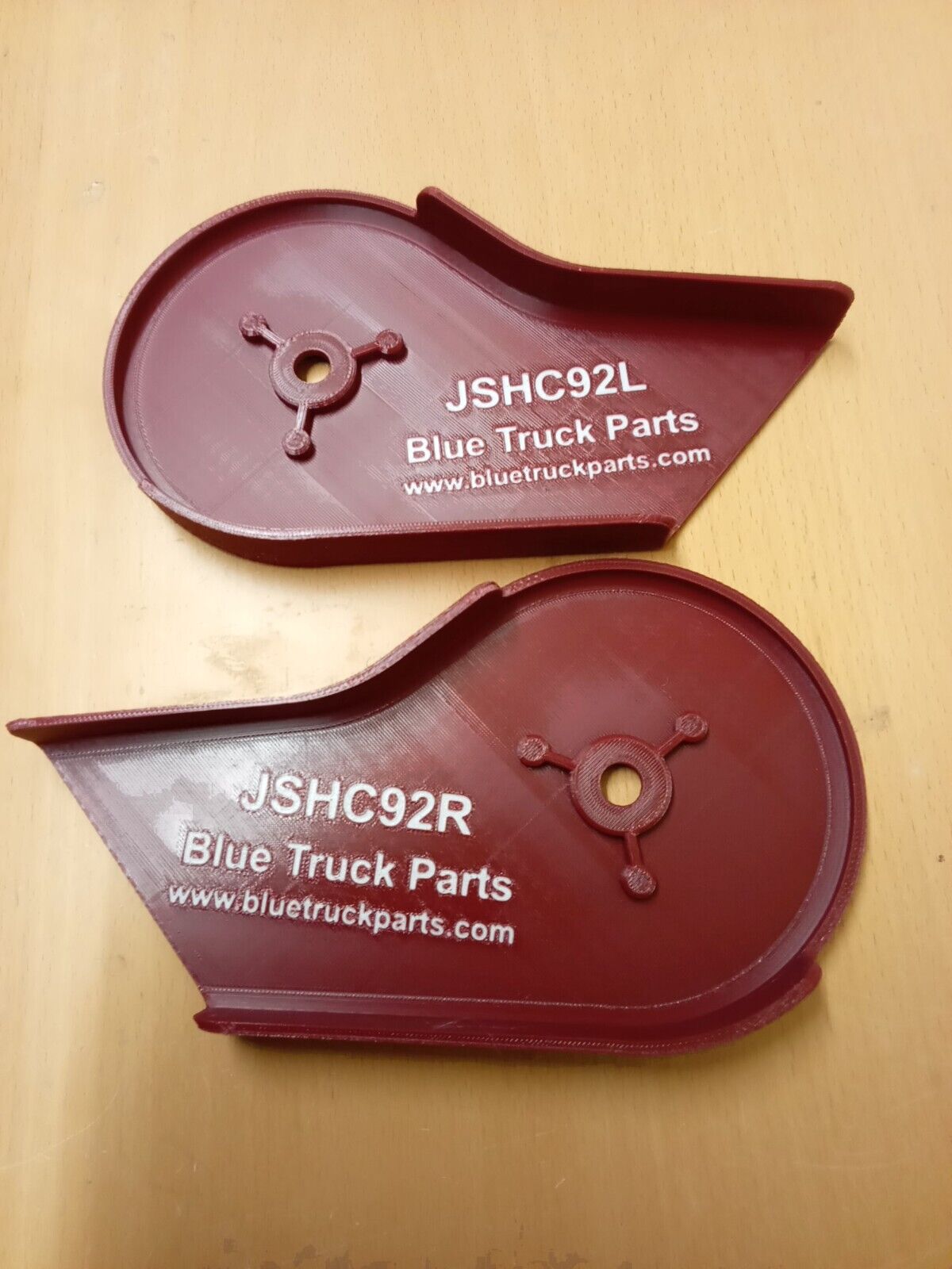 92-97 Dark/Ruby Red Split Seat Hinge Covers