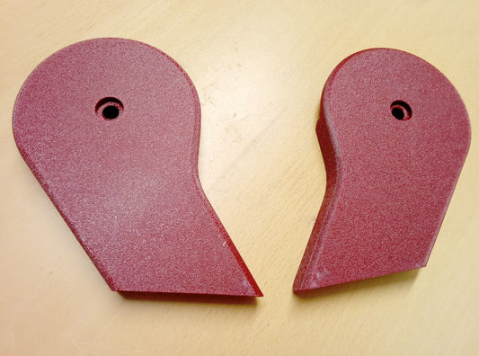 92-97 Light/Scarlet Red Split Seat Hinge Covers