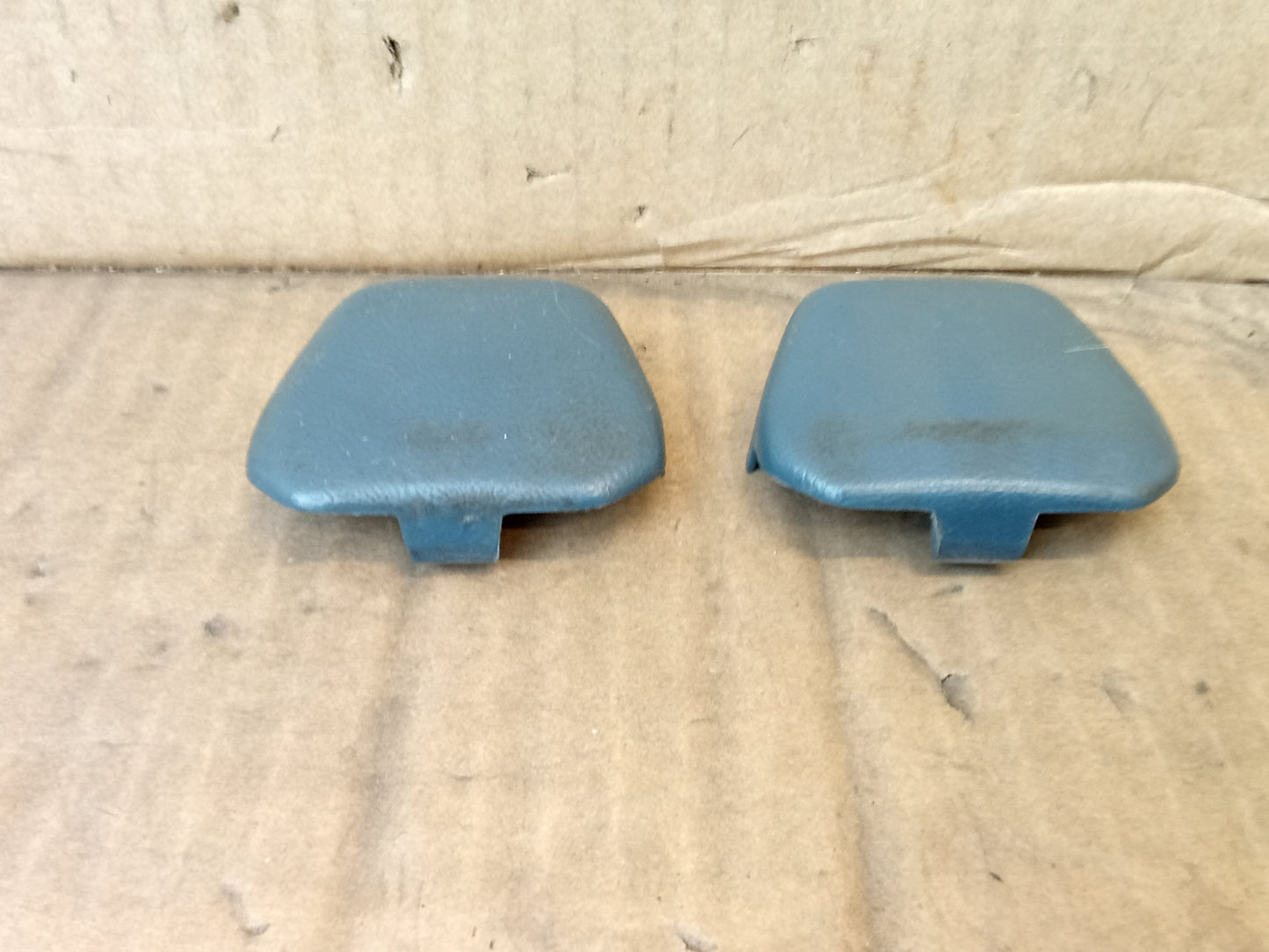 80-97 Dark Blue Seat Belt Loop Bolt Cover Cap Pair (Used) Ford F150 F250 F350 Bronco