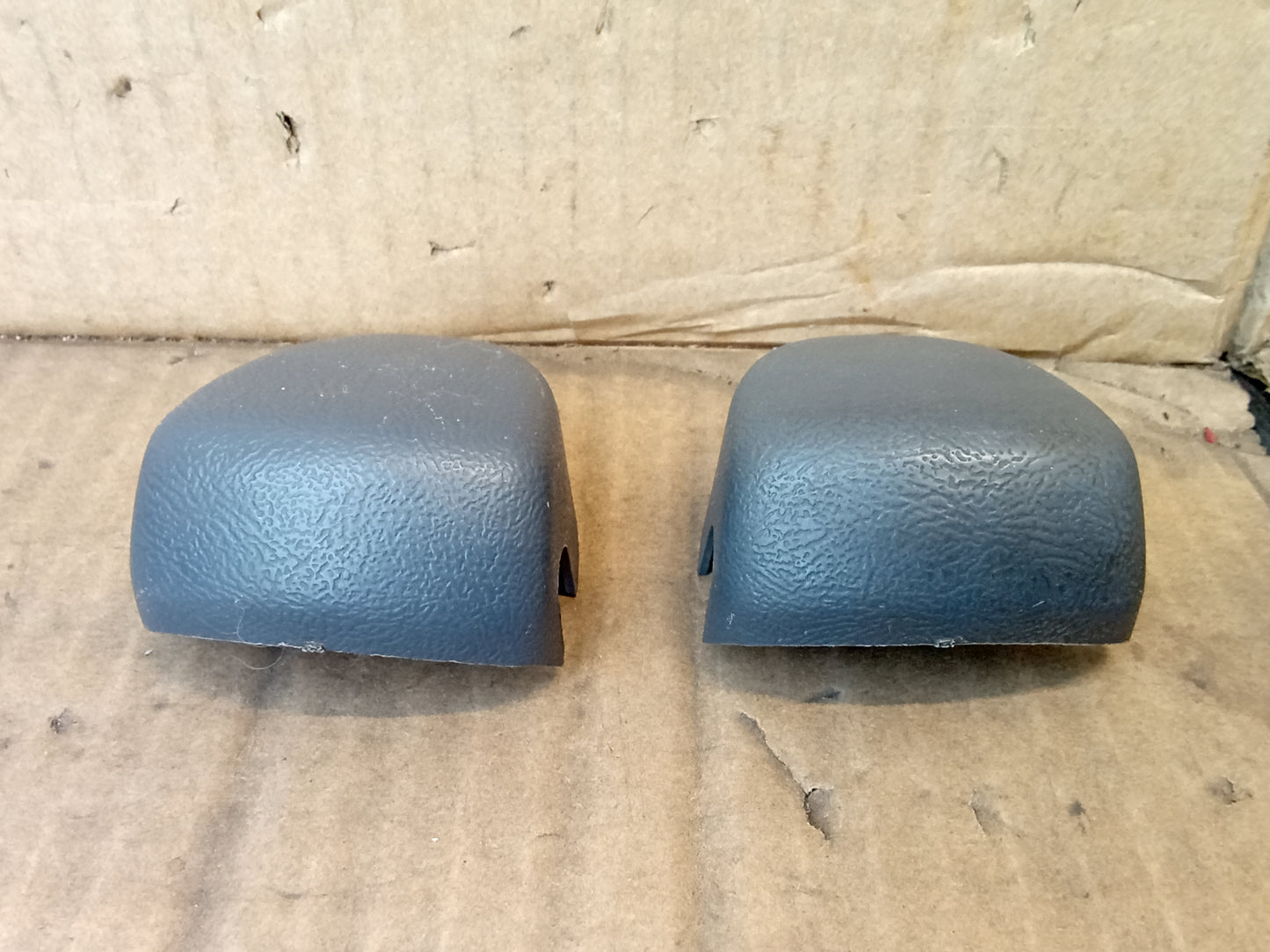 92-96 Dark Gray/Granite Seat Belt Loop Bolt Cover Cap Pair (Used) Ford F150 F250 F350 Bronco