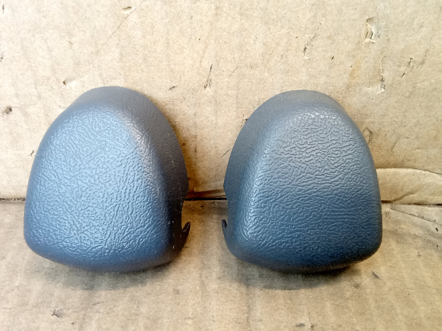 92-96 Dark Gray/Granite Seat Belt Loop Bolt Cover Cap Pair (Used) Ford F150 F250 F350 Bronco