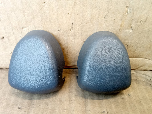 92-96 Dark Gray/Granite Seat Belt Loop Bolt Cover Cap Pair (Used) Ford F150 F250 F350 Bronco