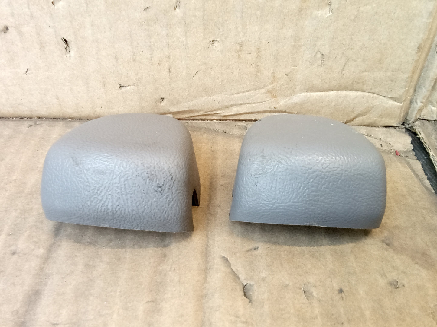 92-96 Light Gray/Opal Seat Belt Loop Bolt Cover Cap Pair (Used) Ford F150 F250 F350 Bronco