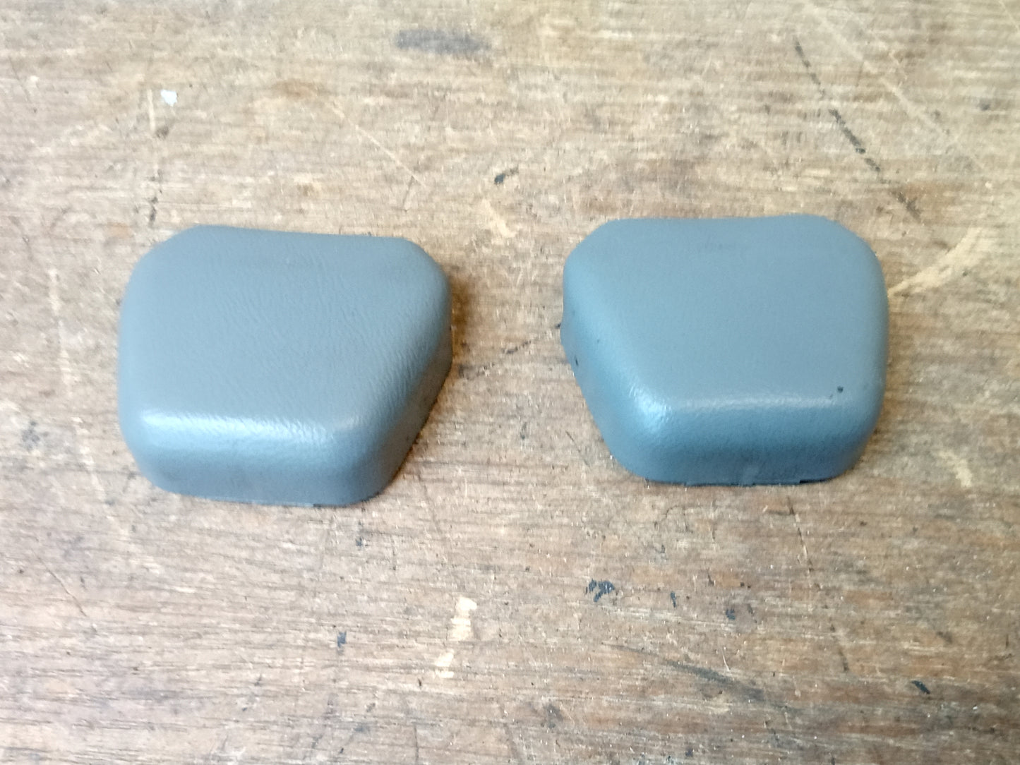 80-97 Light Gray Seat Belt Loop Bolt Cover Cap Pair (Used) Ford F150 F250 F350 Bronco